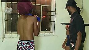 two hot black teen got caught by a corrupt police officer