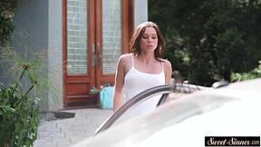 Classy Stepdaughter In Heels And Stockings Gets Pounded By Stepdad!