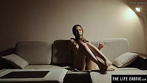 handling her muffled screams during dildo play.