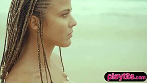 petite australian milf displays round tits and sandy bubble butt 😊