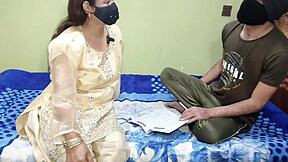 indian teacher fucks hot student doggystyle, dirty desi sex with clear audio