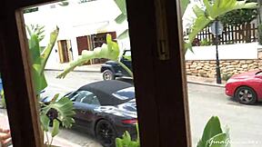 Young blonde teen's clothes ripped during Ibiza trip