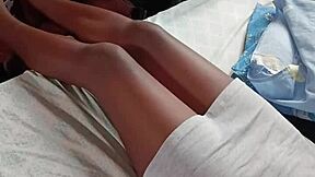 Is Morning Glory Fucking the Petite Chocolate Lady's Hairy Pussy Making Her Moan?