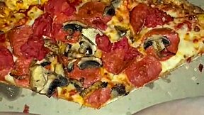 SnowWhite masturbates with food in Los Angeles