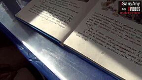 i give risky handjob to classmate under table during lesson, cumshot on feet