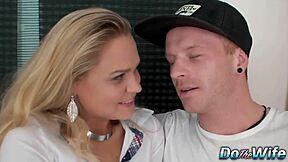 Cuck watches his wife with a stud