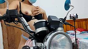 hey this sexy milf is recording herself getting undressed