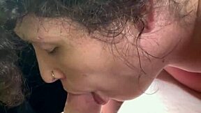 watch this streetwalker ride dick reverse cowgirl in the truck, then get fucked standing before a huge load on her ass?