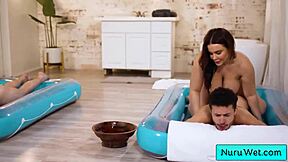 Bbw masseuse seduces two clients