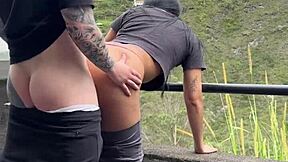 I fuck my skinny latina roommate in the park, but it goes wrong