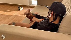 My stepmom catches me masturbating and takes my virginity