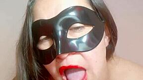 mexican stepmom masturbates for stepson, craving his cock and cum