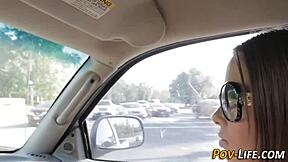 Intensely drilled POV teen gets facial