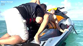 Latina Gets Pussy Licked At Sea