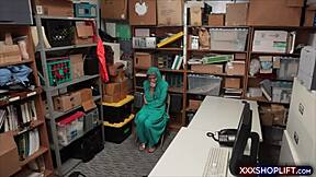 Cute Shoplifter Chick In Hijab Gets Clothes Ripped And Fucked Roughly!