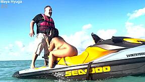 Latina Gets Pussy Licked At Sea