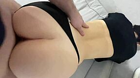 Stepsister supports me in bed during vacation