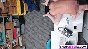 Caught Red-Handed! Redhead Punished With Monster Cock!