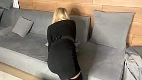 stranger from bar surrenders after seeing big dick