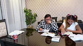 The Babysitter Didnt Notice Fucking The Stepsister Is Better Than Doing Homework