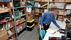 What happens when Ozzie teen redhead Ella Hughes gets caught stealing?