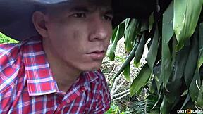 stranger tricks naive april into doggystyle fuck with face fucking