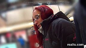 Flawless czech cutie gets clothes ripped and asshole nailed in hypermarket pov