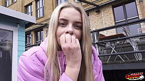 German scout - big natural saggy tits nurse naomi love picks up casting fuck