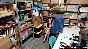 What happens when Ozzie teen redhead Ella Hughes gets caught stealing?