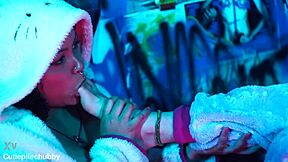 bbw ebony licks and sucks petite tattooed girlfriend's feet intensely