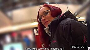 Flawless czech cutie gets clothes ripped and asshole nailed in hypermarket pov