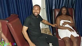 Oga Landlord Bent Over In Threesome With Big Tits And Huge Cock!