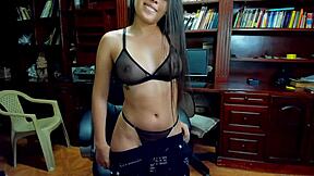 Secretary works late in the office