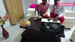 African Student Seduces Home Teacher.