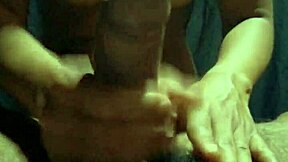 Little Sister Strokes Dick Until Cum Blooms