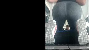 Flaca Rica Empinada En Gimnasio Teen Bent Over Ass Doggystyle Mexican Leggings