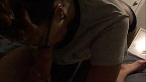 nerdie black teen sucks cock in amateur sex tape