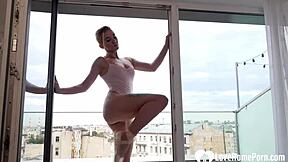 Watch This Flexible Ballerina Experience Long Cock First Time!