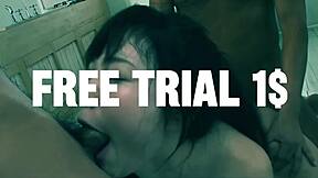 I give blowjob to two guys for amazing cumshot