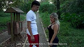 Naty Delgado meets stranger in public