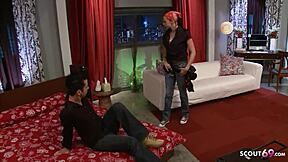 Big natural saggy tits cougar tricked big dick boy next door to fuck!