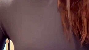 Stepmother caresses her milky tits until she orgasms