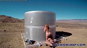 Hot Teens Lick Pussy in Desert!