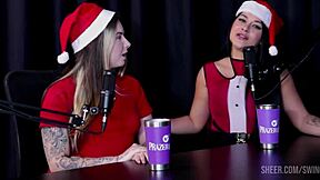 isadora closel swings with tifany and raphaela in sheer red