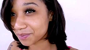 Cute teen brunette at modeling audition