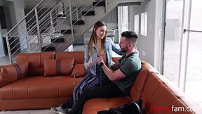 Naughty stepuncle makes young pussy wet with creampie