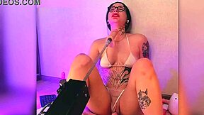 Beautiful hottie deepthroats huge cock in cosplay.