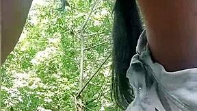 Masturbating In The River With A Voyeur Watching!