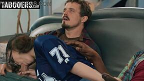 Stepdaughter sucks uncle's monster cock after game 😏