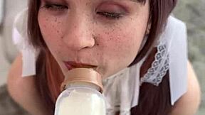 delicious reward for the cute nerd babe